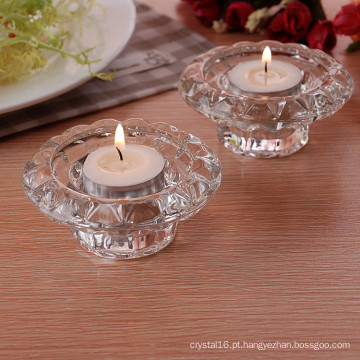 Titular Tealight de cristal simples para decoração de casa